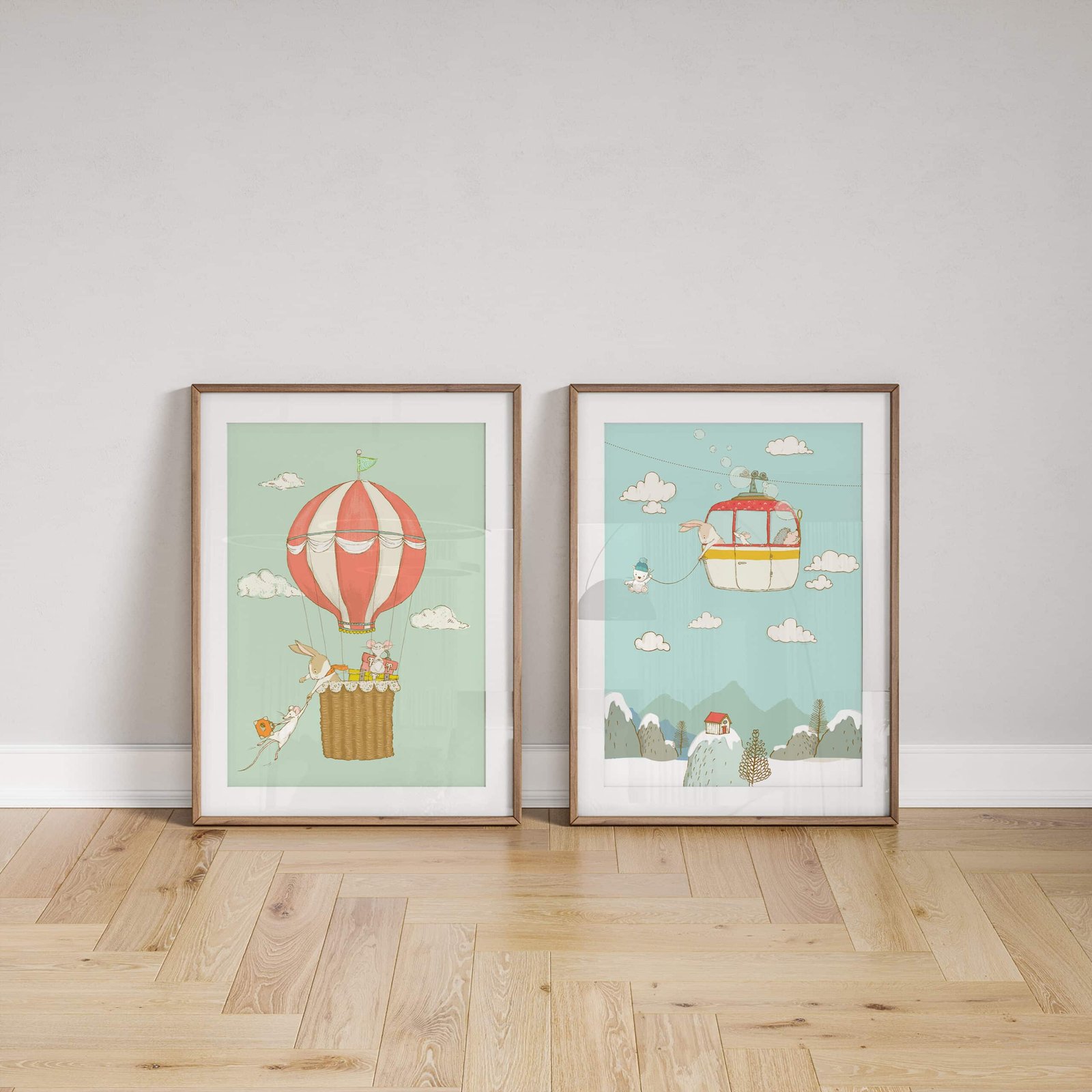 Mockup 31 Template PSD kopya Animals Hot Air Balloon - Image 3