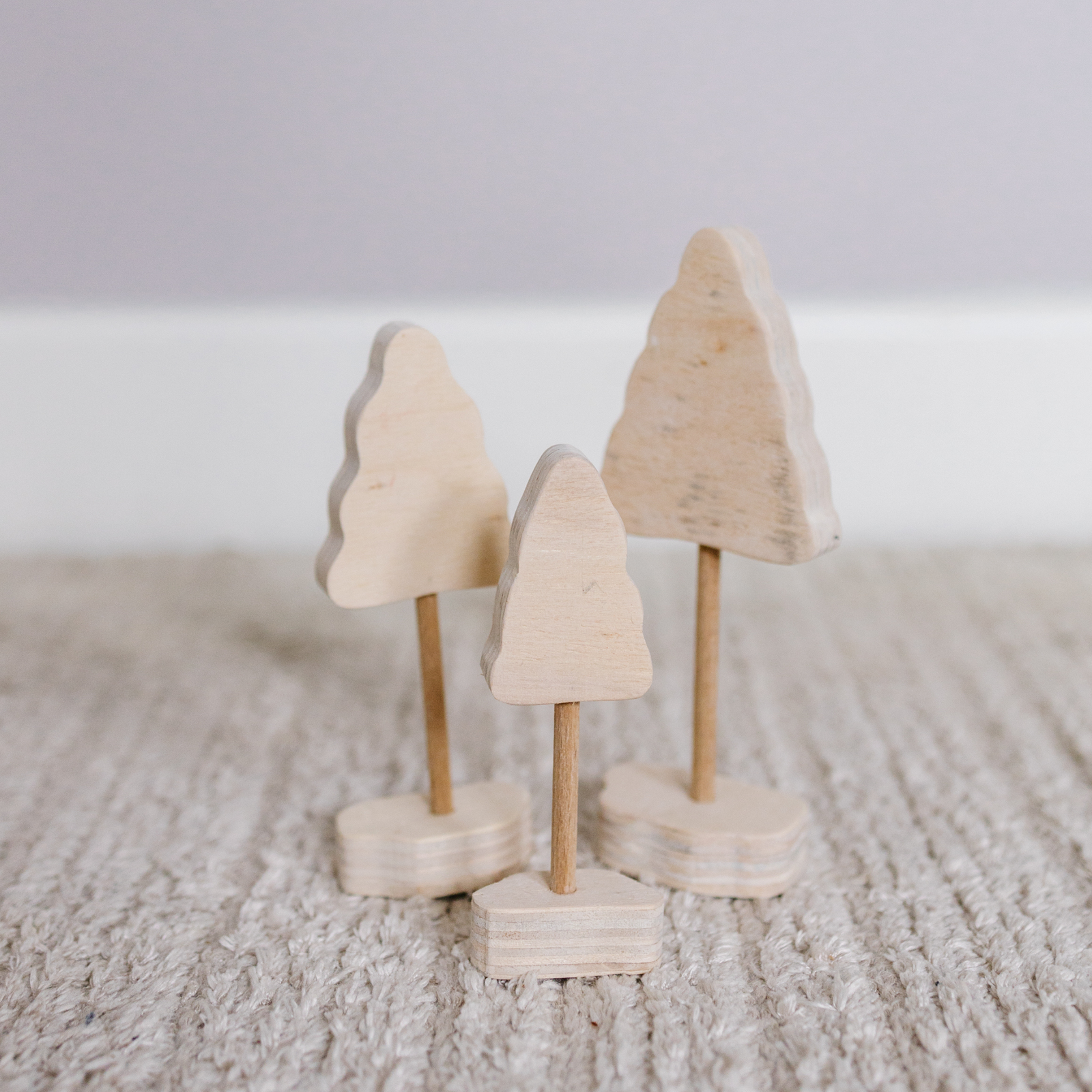 2 Wooden Tree Set - Image 1